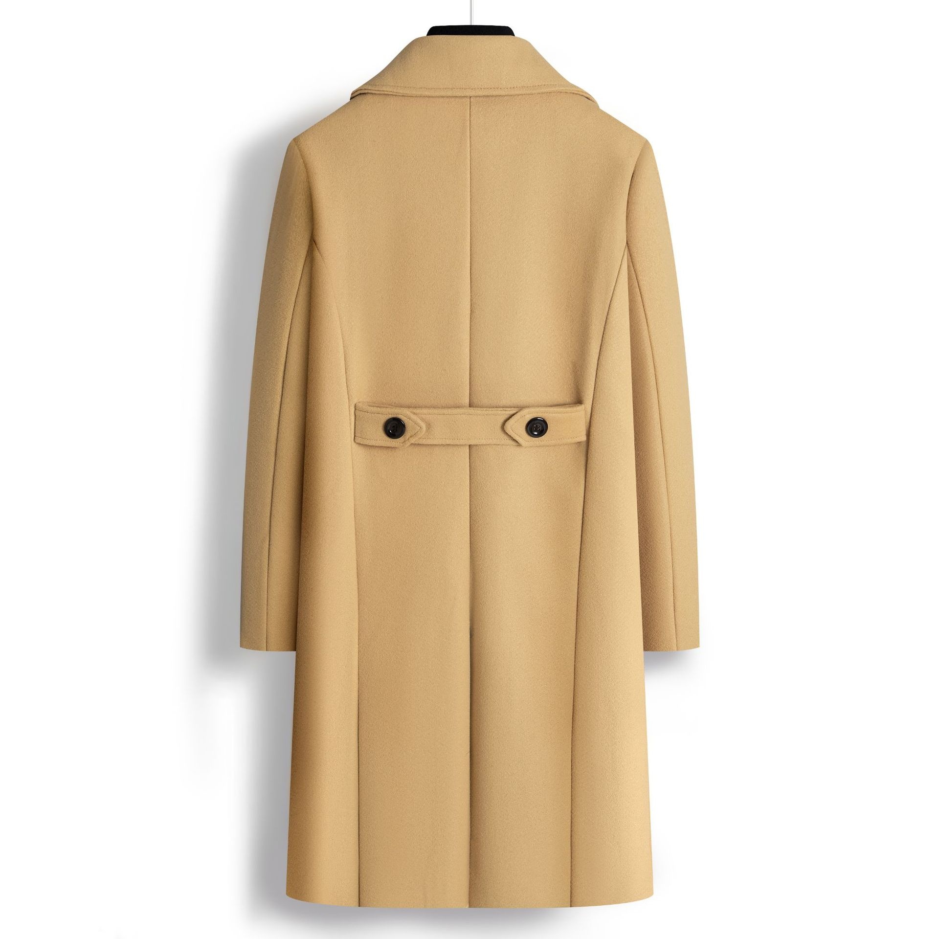 boy Boy Cross-Border Autumn Winter New European And American Trench Coat Men's Double-Breasted Mid-Length Woolen Overcoat_voghion.com