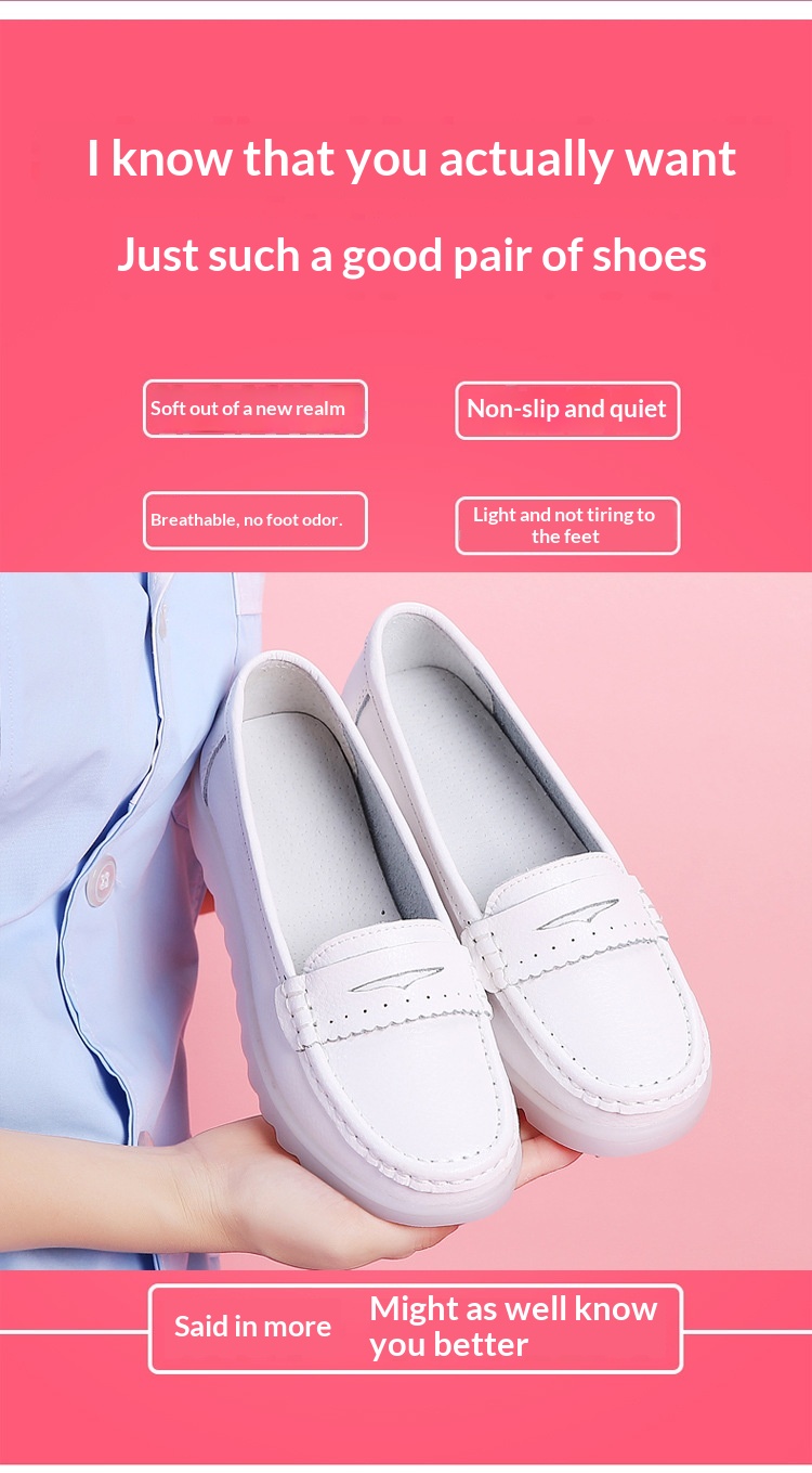 ShoeGlobe Damen-Krankenschwesterschuhe, weich, atmungsaktiv, bequem, dicke Sohle, einzeln, neues Modell, weiß, auf Lager, für Dropshipping_voghion.com