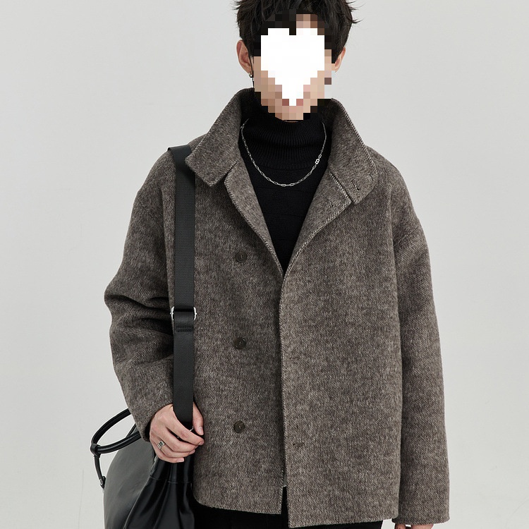 boy Boy Autumn And Winter Hot-Selling Double-Sided Men's Youth Trendy Elegant High-Quality Wool Coat Jacket_voghion.com