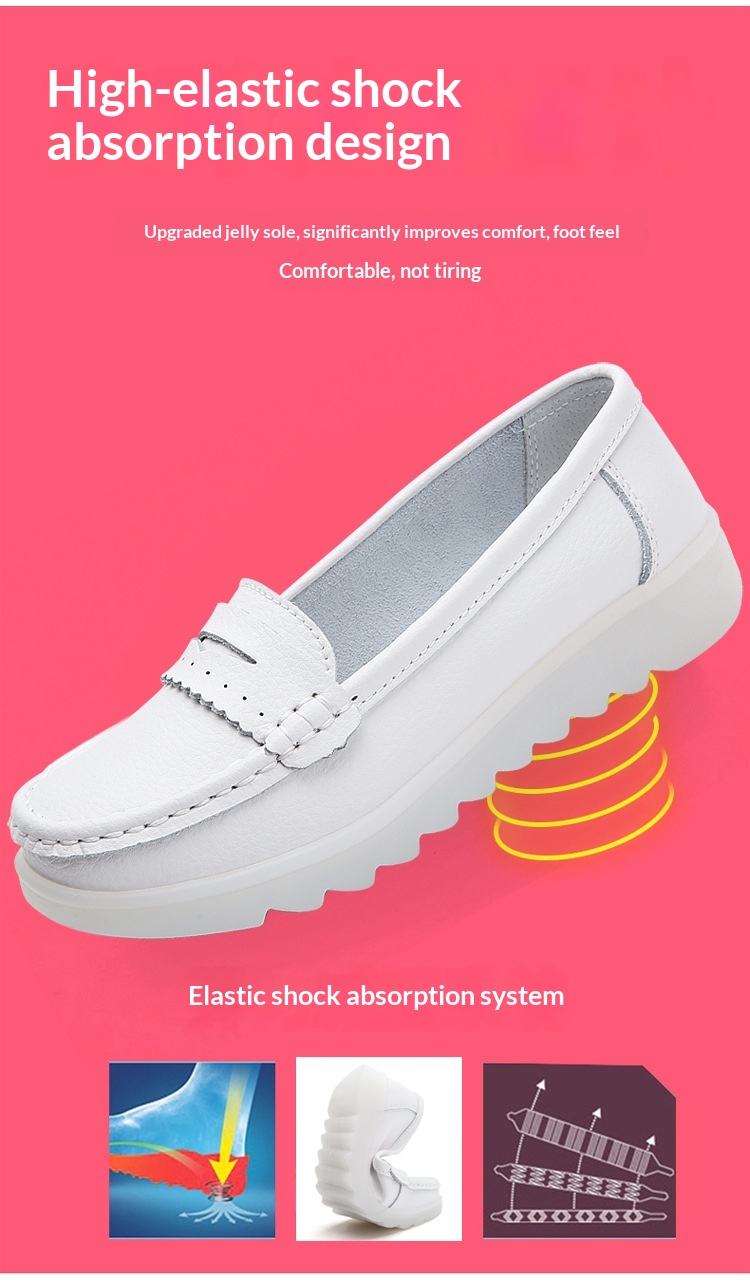 ShoeGlobe Damen-Krankenschwesterschuhe, weich, atmungsaktiv, bequem, dicke Sohle, einzeln, neues Modell, weiß, auf Lager, für Dropshipping_voghion.com