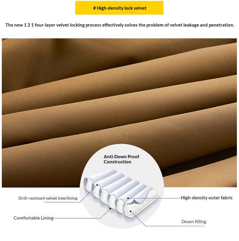 boy Cross-Border Baseball Collar Jacket Men's Winter Warmth Cold Protection 50% White Duck Down High-End Casual Coat Men_voghion.com