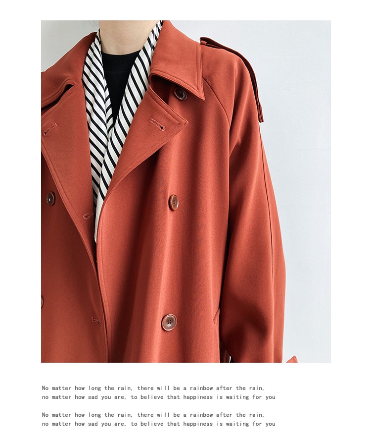 Women's Clothing Luxi Main Promotion 2025 Autumn New Draped British Style Loose Mid-Length Over-The-Knee Trench Coat Women's Jacket 9968_voghion.com