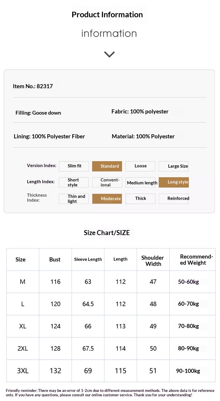 Erkek Kış Ekstra Uzun Diz Üstü Ceket Erkek Kalınlaştırılmış Zhonxi Mont Çift Stil Siyah Beyaz Kaz Tüyü Sanat Sınavı_voghion.com