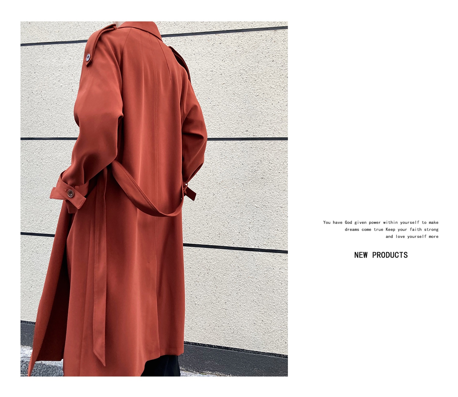 Women's Clothing Luxi Main Promotion 2025 Autumn New Draped British Style Loose Mid-Length Over-The-Knee Trench Coat Women's Jacket 9968_voghion.com