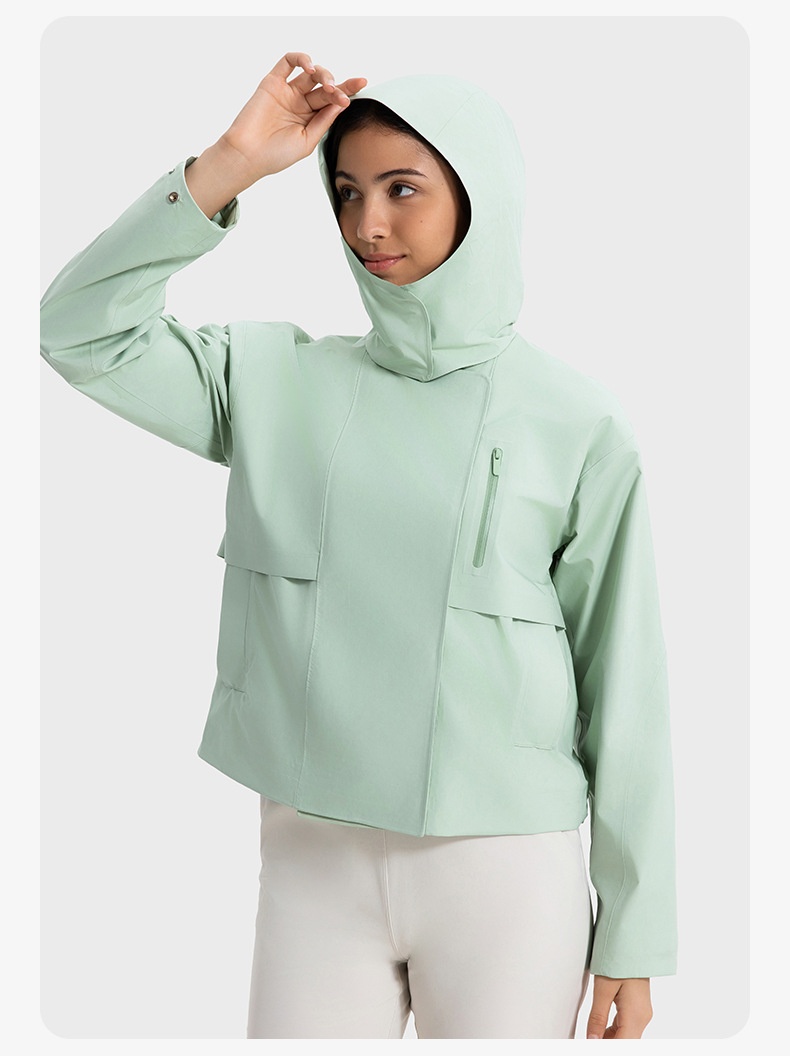 Vrouwenmode Internet Celebrity Multifunctionele Afneembare Capuchon Mode Korte Windjack Voor Vrouwen Winddicht Waterdicht Ademend_voghion.com
