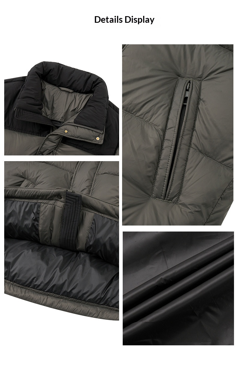 2025 Erkek Çocuk Ceket Kısa Stil Sonbahar Kış Kalın Sıcak Dik Yaka Erkek Mont Toptan Beyaz Ördek Tüyü Dolgulu_voghion.com