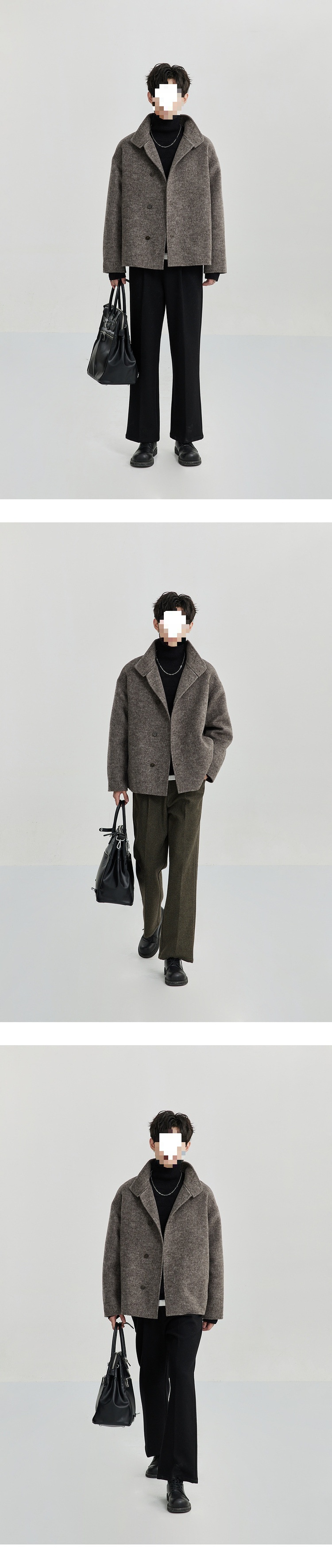 boy Boy Autumn And Winter Hot-Selling Double-Sided Men's Youth Trendy Elegant High-Quality Wool Coat Jacket_voghion.com