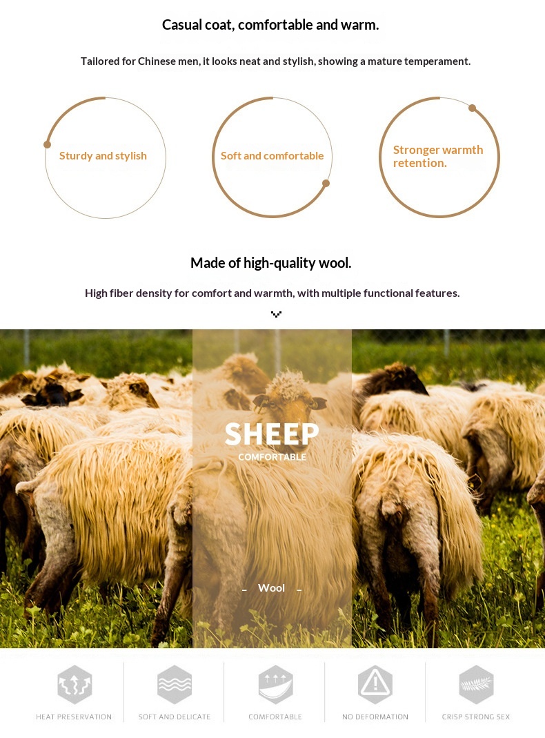 boy Boy Autumn Winter European Size Business Fashion Scarf Non-Iron Coat Men's Cross-Border Wool Jacket_voghion.com