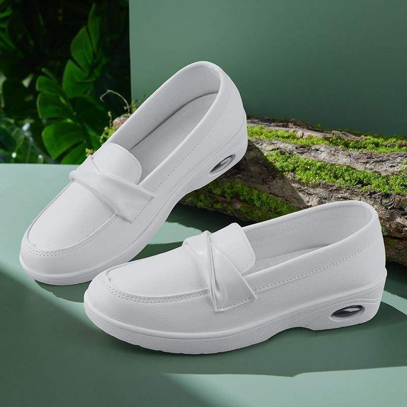 ShoeGlobe ShoeGlobe Soft Nurse For Women, Non-Slip Hospital Work New Cushioned Casual Shoes, Thick Sole Beauty Salon White Shoes_voghion.com