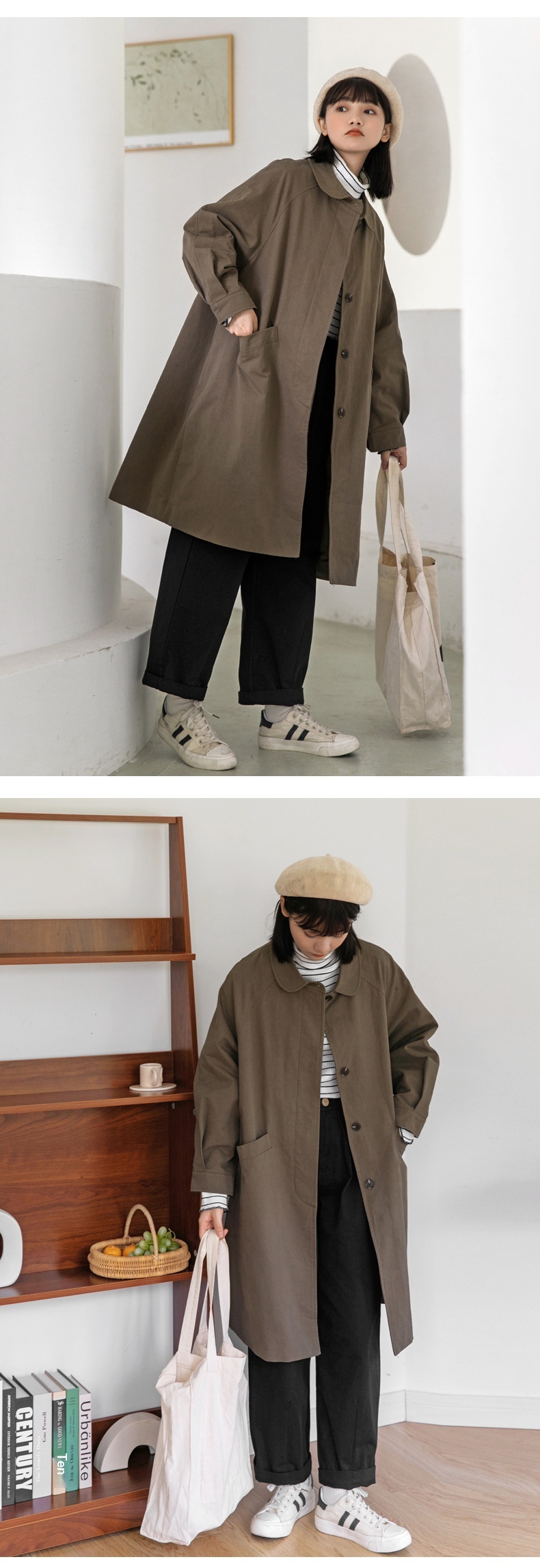 Women's Clothing Women's Clothing Women's Clothing Women's Clothing Huangzheng Petite Trench Coat For Women, Mid-Length,_voghion.com