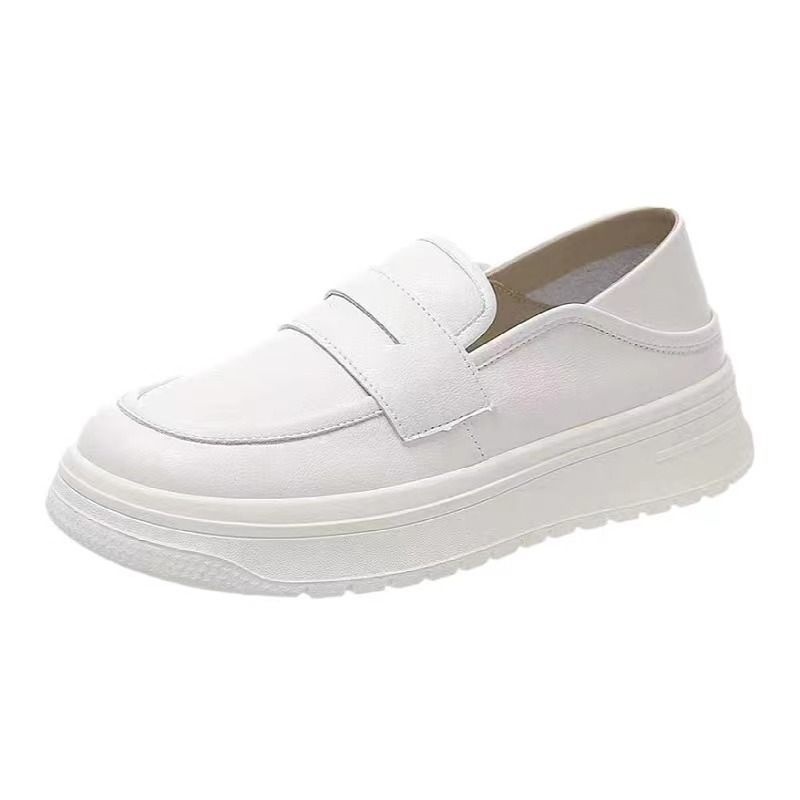 ShoeGlobe ShoeGlobe Dicke Sohle, atmungsaktiv, Sommer 2025, weiche Sohle, lässig, vielseitig, rutschfest, einzelner medizinischer Schuh, weiß, Damen, mittelhoher Absatz_voghion.com