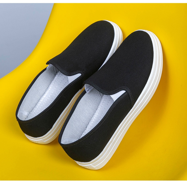 ShoeGlobe Nurse Damenschuhe, flache, rutschfeste, atmungsaktive und vielseitige weiße Freizeitschuhe im Vintage-Look aus Peking_voghion.com