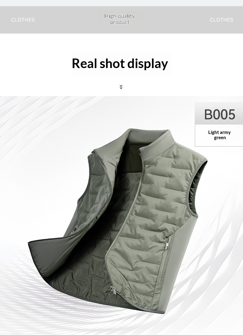 Giubbotto invernale leggero e caldo da uomo, con cappuccio e gilet sportivo da esterno_voghion.com