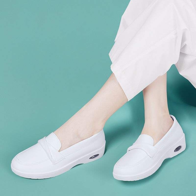 ShoeGlobe ShoeGlobe Breathable Nurse For Women, Non-Slip Medical Work Wear-Resistant Cushioned Casual Sh, Thick Sole Comfortable White_voghion.com