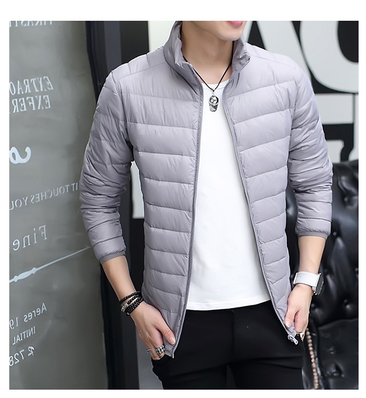 Chaqueta ligera para niño, para hombre, con cuello alto, con capucha, chaleco de exportación, talla grande, corta, con aire acondicionado y plumón._voghion.com