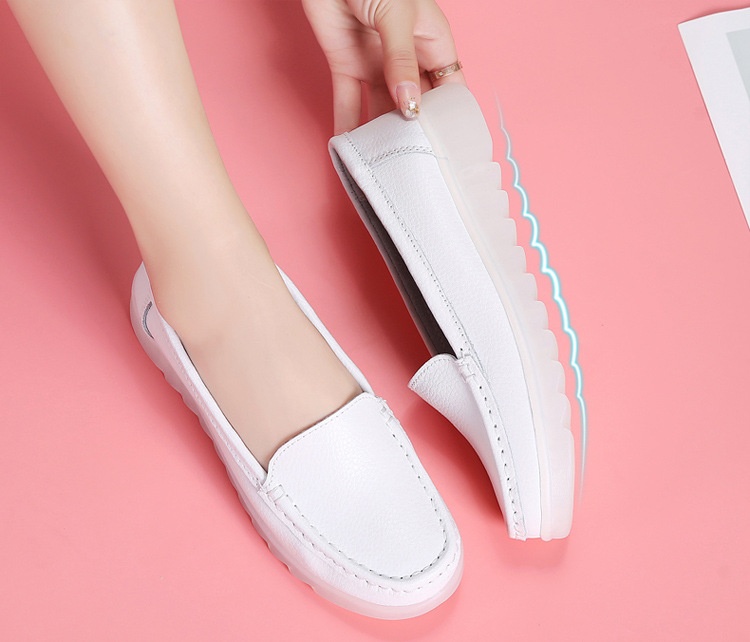 ShoeGlobe – Neue Damen-Krankenschwesterschuhe für Frühling/Sommer: Weich, atmungsaktiv, bequem, rutschfest, dicke Sohle, vielseitig einsetzbar, weiß._voghion.com