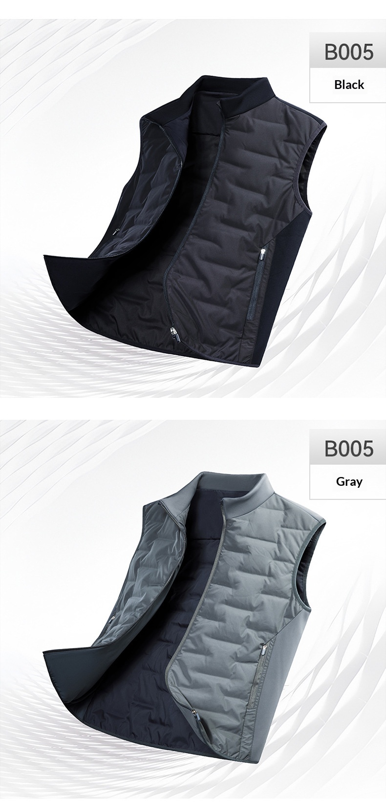 Giubbotto invernale leggero e caldo da uomo, con cappuccio e gilet sportivo da esterno_voghion.com