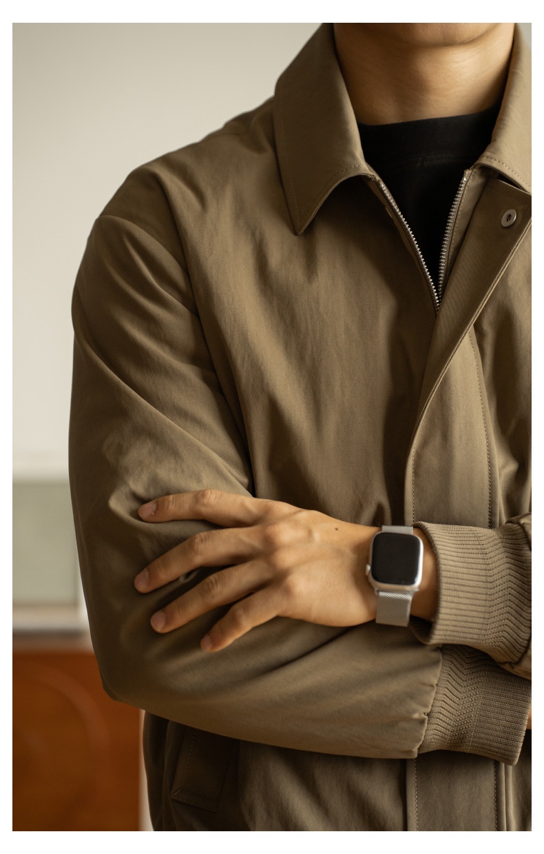 Amerikaanse stijl turn-down kraag werkkleding donsjack heren 2025 lente nieuwe warme korte losse jas vest voor heren_voghion.com