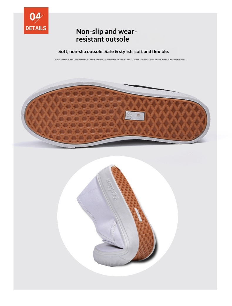 ShoeGlobe Damen- und Herren-Arbeitsschuhe aus weißem, flachem, rutschfestem Stoff im Vintage-Look aus Peking, bequem und leicht._voghion.com