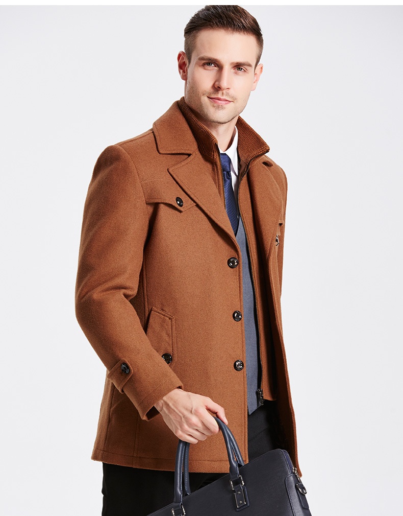 boy Boy Autumn Winter European Size Wool Coat Double Collar Jacket Wholesale Cross-Border Hot Item Source Men's_voghion.com