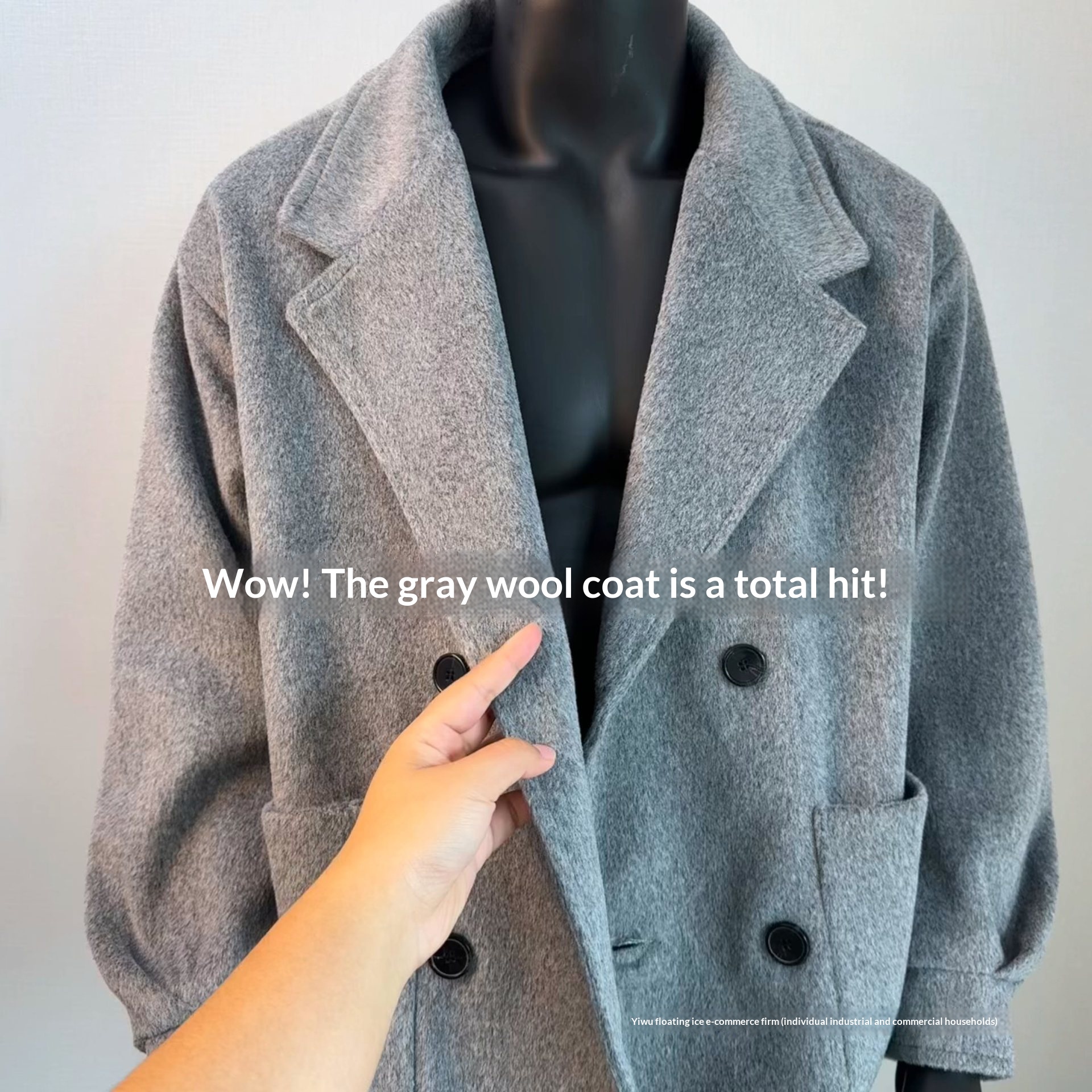 boy Boy Boy Gray Alpaca Wool For Men, Autumn And Winter Double-Breasted Short Blazer, Thickened Warm Woolen Trench Coat_voghion.com