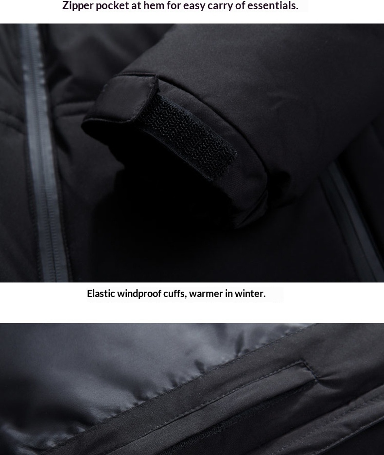 Kurtka chłopięca krótka, pogrubiona, nowa, stylowa, młodzieżowa, luźna, 50% białego puchu kaczego, męska, z kapturem, zimowa odzież_voghion.com