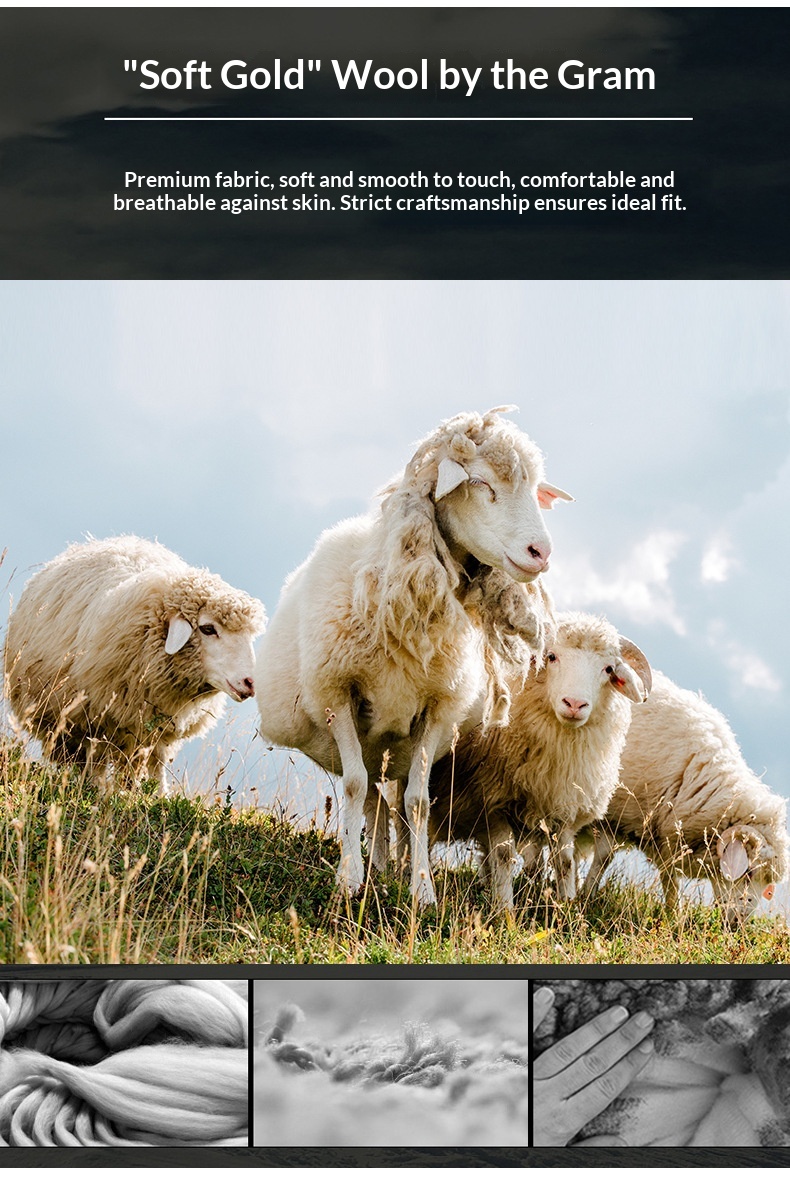 Trench-coat long homme en laine 100 % pour l'automne et l'hiver, à capuche double face et doublure en duvet._voghion.com