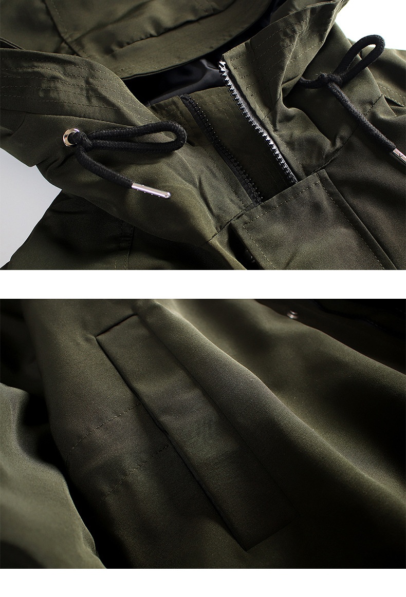 Women's Clothing Women's Men's Mid-Length Hooded Workwear Jacket 2024 Spring And Autumn Korean Style Loose Casual Coat_voghion.com