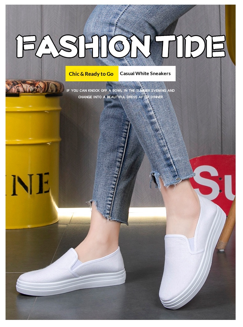 ShoeGlobe Nurse Damenschuhe, flache, rutschfeste, atmungsaktive und vielseitige weiße Freizeitschuhe im Vintage-Look aus Peking_voghion.com