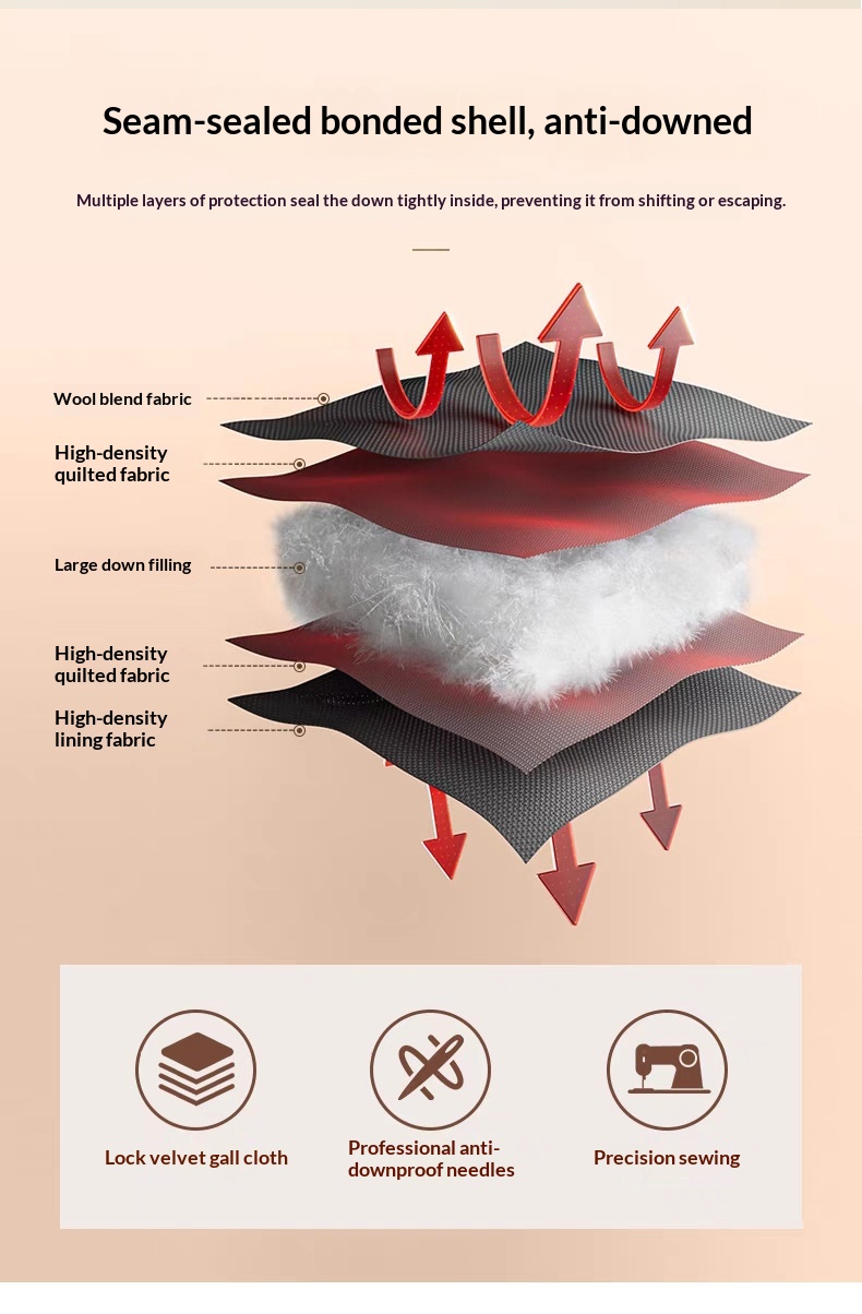 Trench-coat long homme en laine 100 % pour l'automne et l'hiver, à capuche double face et doublure en duvet._voghion.com