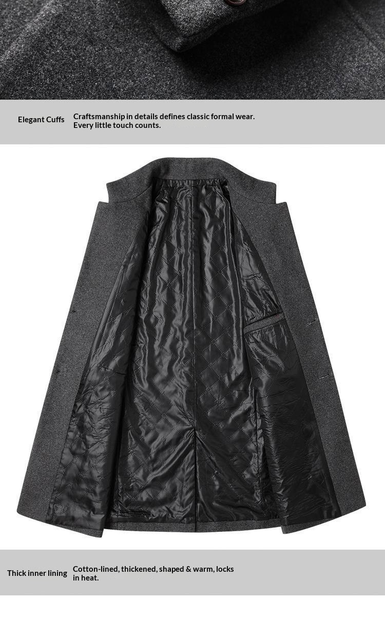 boy Boy 2025 New Autumn Winter Casual Slim Trench Coat Mid-Length Woolen Men's Clothing_voghion.com