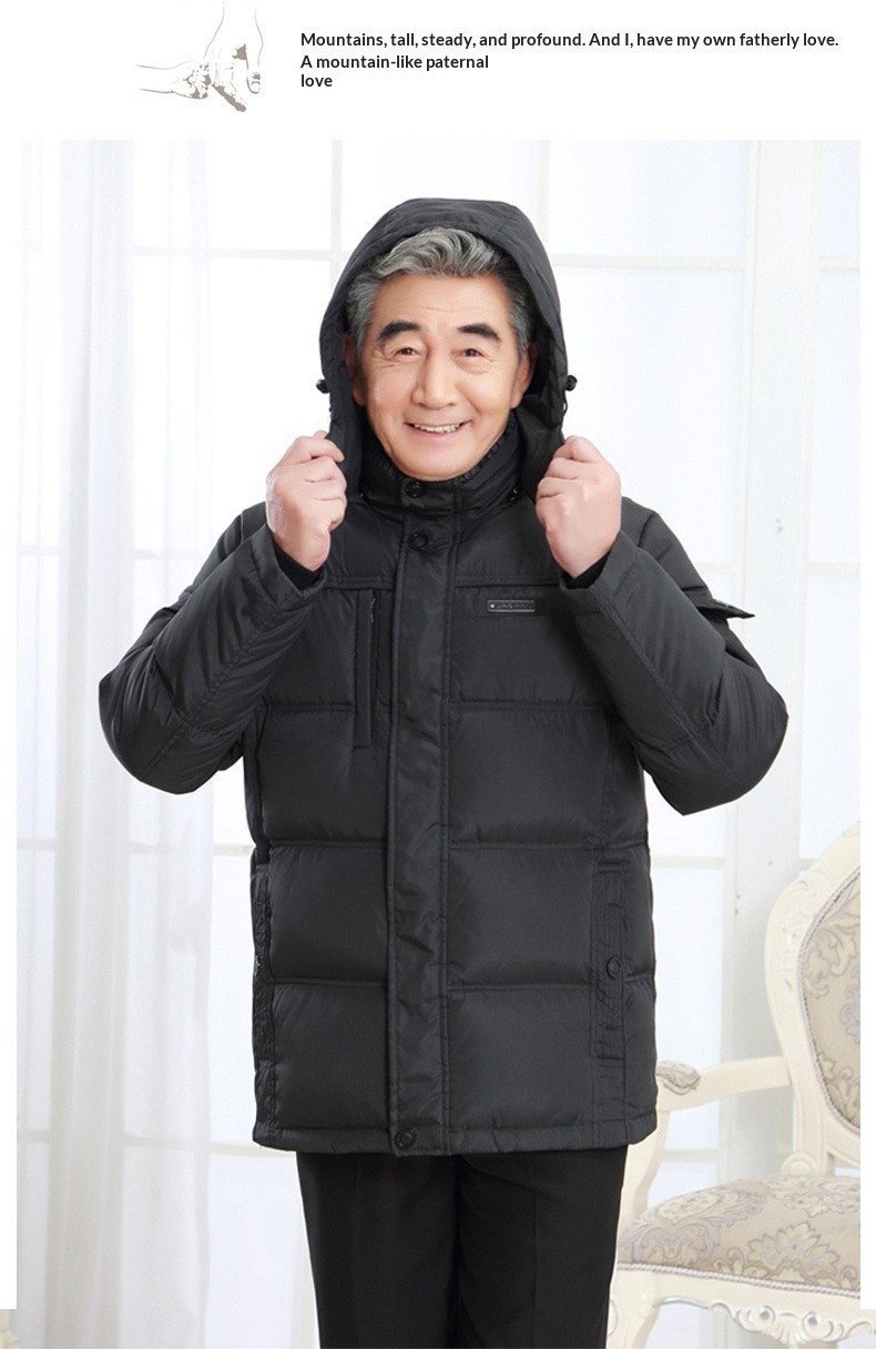 boy Dad Grandpa Style Down Jacket Thickened Men's Coat For Middle-aged And Elderly Fathers Winter Clothing_voghion.com