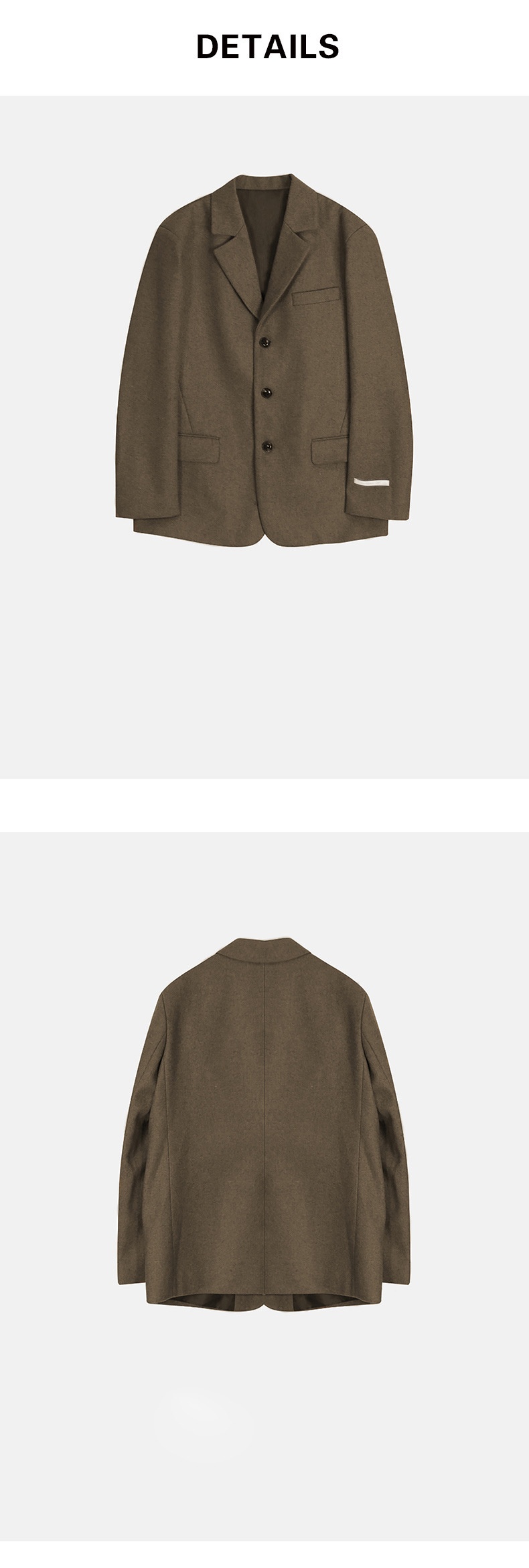 boy Boy ASCLO Korean Version Autumn Winter New Men's Short Old Money Style Trendy Handsome Versatile Suit Wool Coat_voghion.com