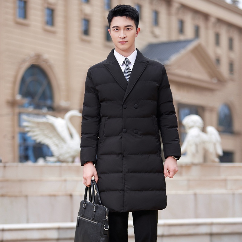 boy Professional Down Cotton Jacket For Men 2024 Winter Hotel Mall Front Desk Workwear Office Sales Thickened Work Uniform_voghion.com