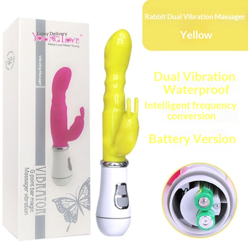 Eros Lab Dual Vibration G-Spot Vibrator Rabbit AV Massager Female Masturbator Vibrating Dildo Adult Sex Toys Wholesale_voghion.com