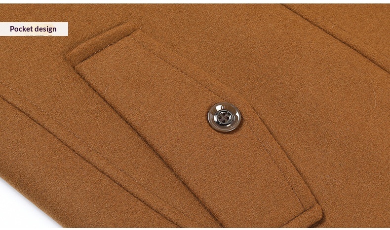 boy Boy Cross-Border Exclusive Autumn Winter Wool Double Layer Collar Neck Protection Men's Mid-Length Trench Casual Woolen Coat_voghion.com