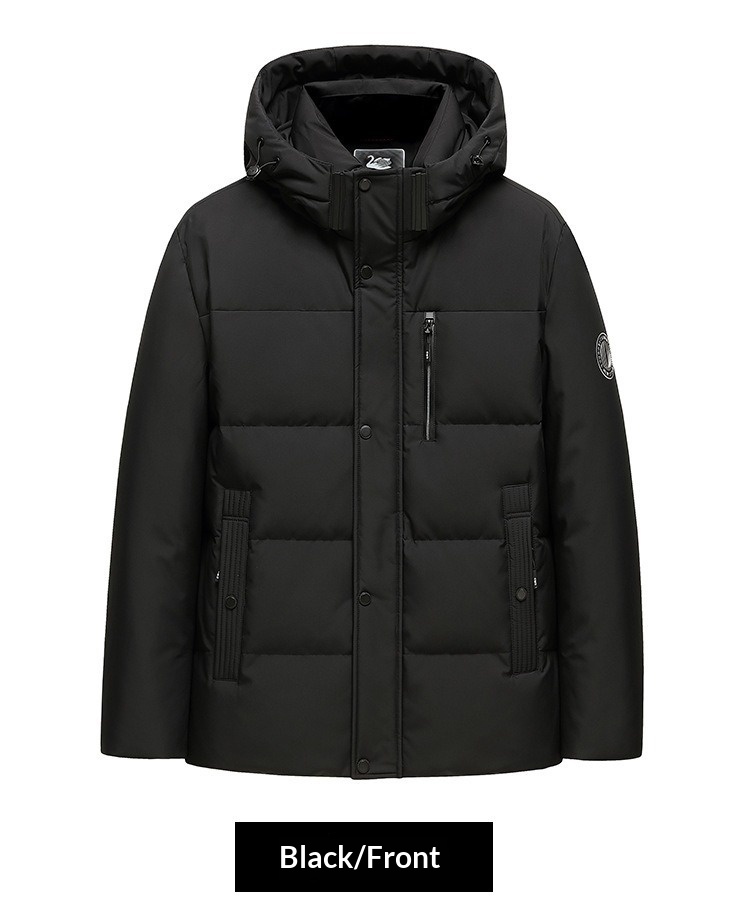 2024 Kış Yeni Erkek Beyaz Kaz Tüyü Mont Extreme Cold Serisi Moda Çok Yönlü Üst Düzey Kapüşonlu Sıcak Mont_voghion.com