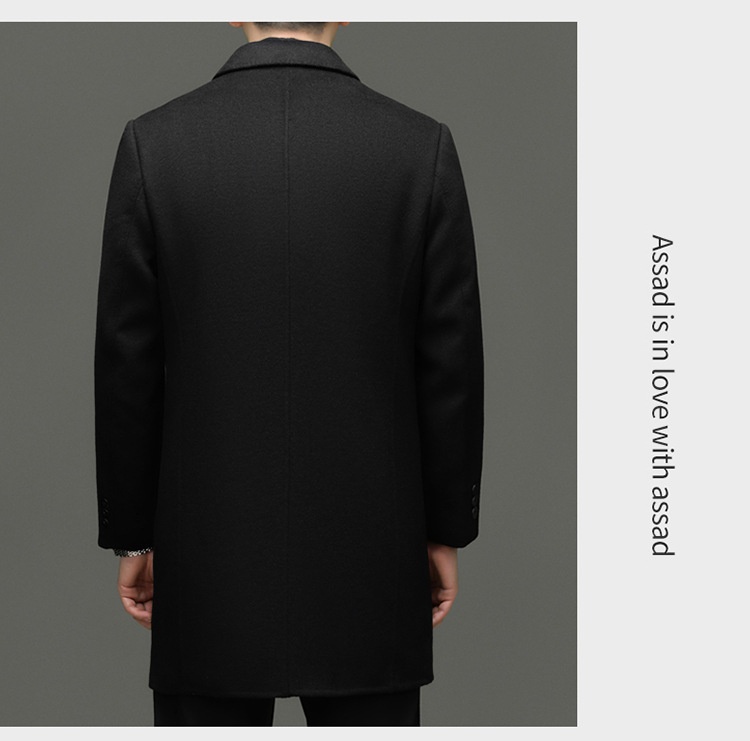 Boy Brand mittellanger Wollmantel aus reiner Wolle, Herren-Winterjacke mit herausnehmbarem Daunenfutter und Kragen_voghion.com