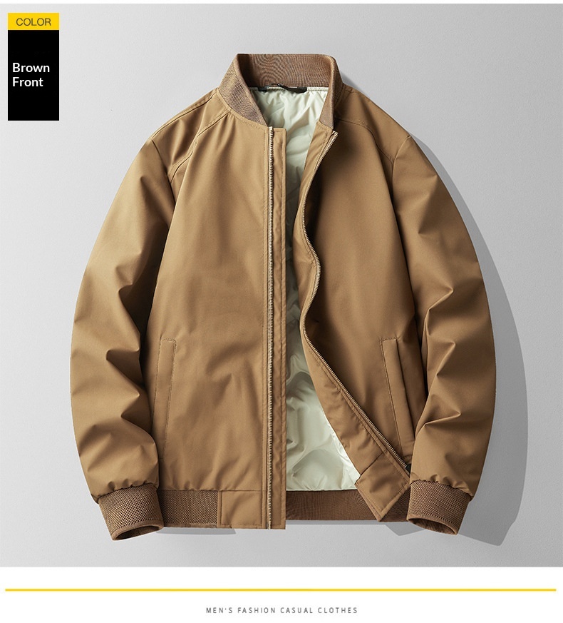 boy Cross-Border Baseball Collar Jacket Men's Winter Warmth Cold Protection 50% White Duck Down High-End Casual Coat Men_voghion.com