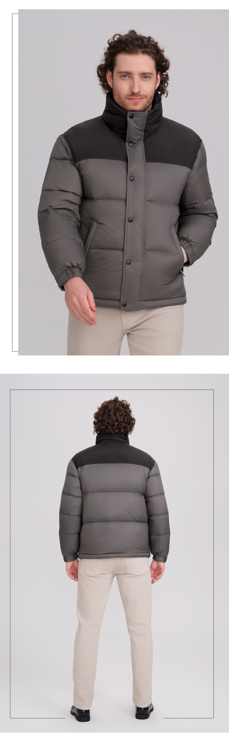 2025 Erkek Çocuk Ceket Kısa Stil Sonbahar Kış Kalın Sıcak Dik Yaka Erkek Mont Toptan Beyaz Ördek Tüyü Dolgulu_voghion.com