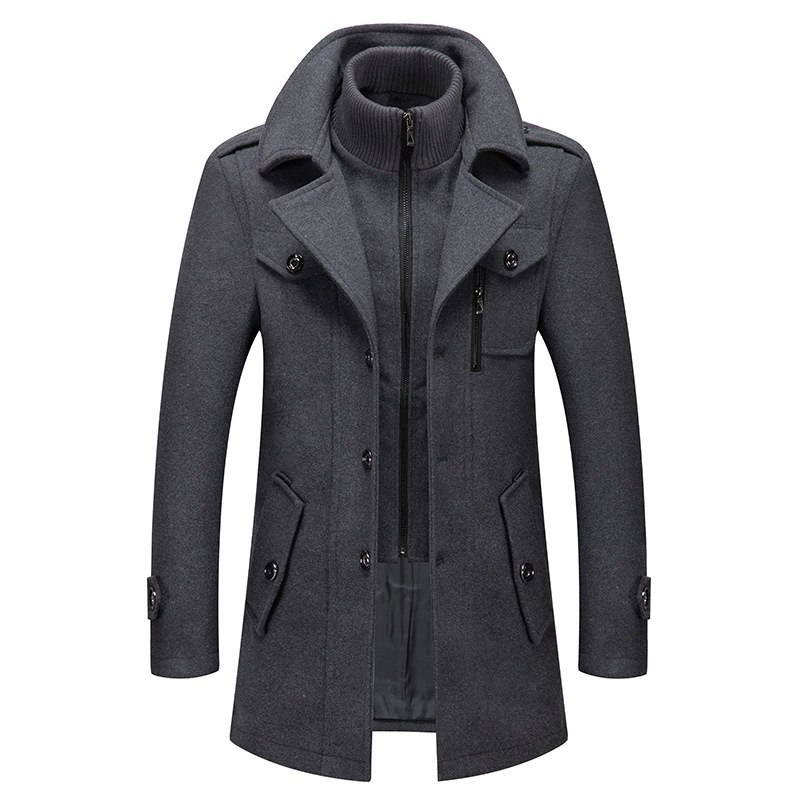 boy Boy Autumn Winter Business Wool Fashion Double Collar Cold-Resistant Men's Jacket Cross-Border Woolen Coat_voghion.com
