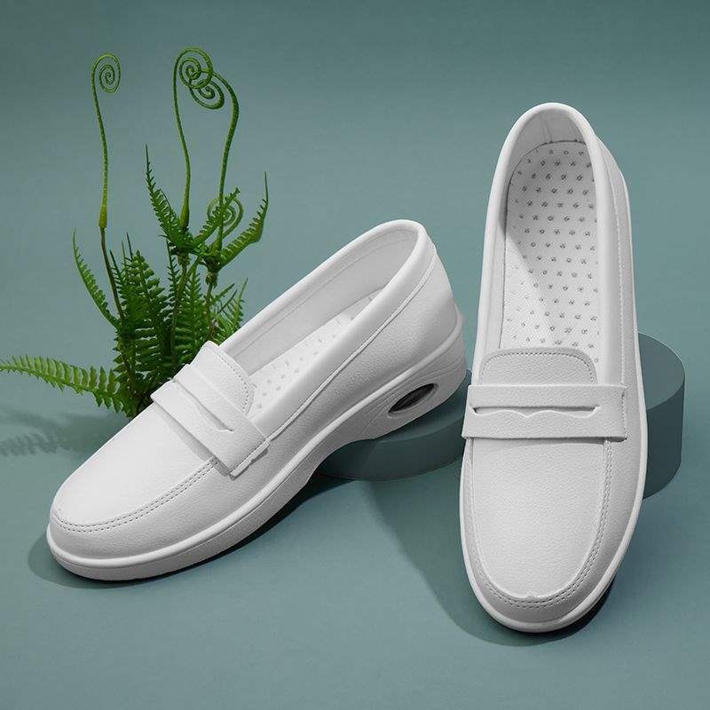 ShoeGlobe ShoeGlobe Air Cushion Nurse Women, Korean Style, Medical Work Shoes, Shallow Mouth, Non-Slip, Breathable, Beauty Salon,_voghion.com