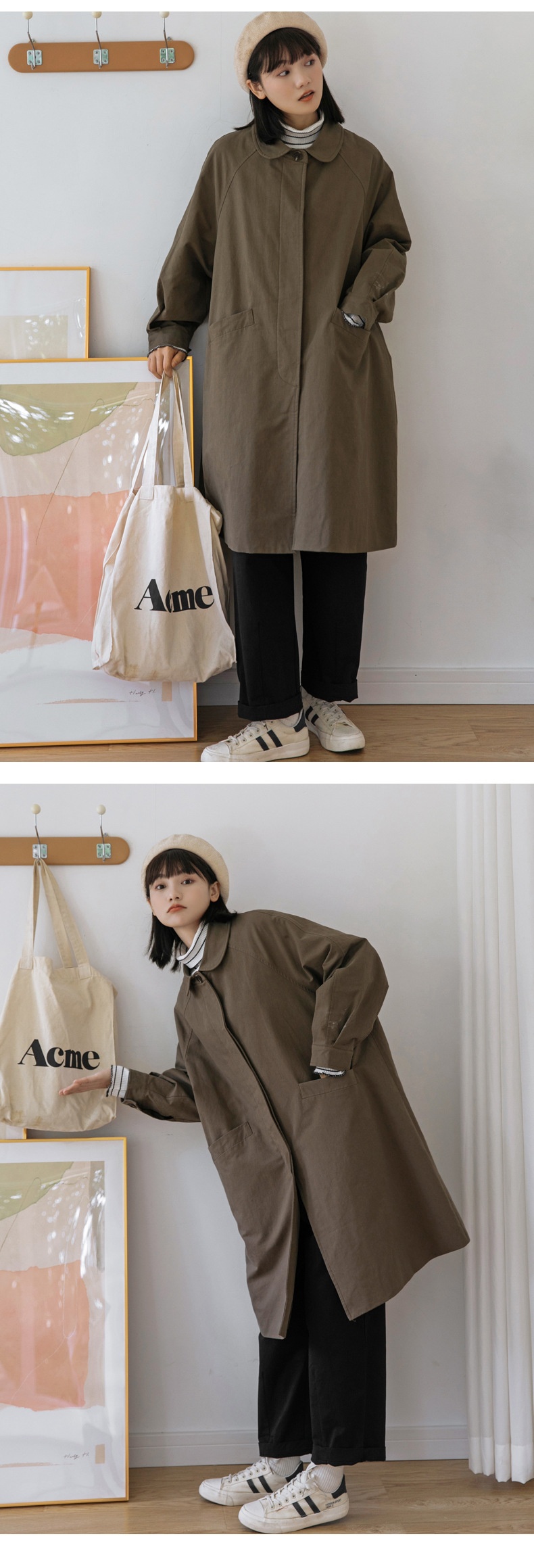 Women's Clothing Women's Clothing Women's Clothing Women's Clothing Huangzheng Petite Trench Coat For Women, Mid-Length,_voghion.com