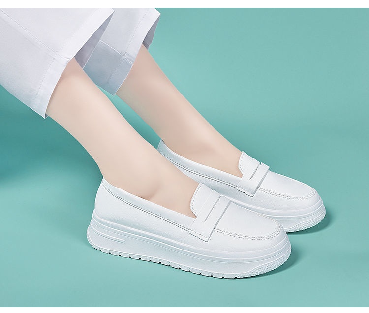 ShoeGlobe Damen-Krankenschwesterschuhe, dicke Sohle, atmungsaktiv, für Frühling und Herbst, bequem, zum Hineinschlüpfen, lässiger Low-Top-Schuh, geeignet für medizinische Zwecke_voghion.com