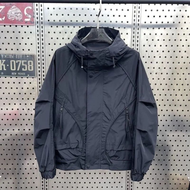 ActiveGo Herfst/Winter Japanse Retro Capuchonjas voor Heren, Werkkleding Design, Amerikaanse Casual Windbreaker, Veelzijdige Katoenen Jas_voghion.com