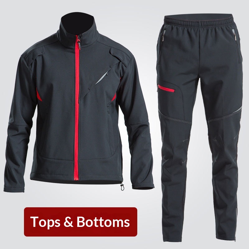 ActiveGo Winteranzug Fleece Outdoor Bergsteigen Winddichtes Set Verdickte warme Jacke für Radfahren Arbeit Kälteschutz_voghion.com