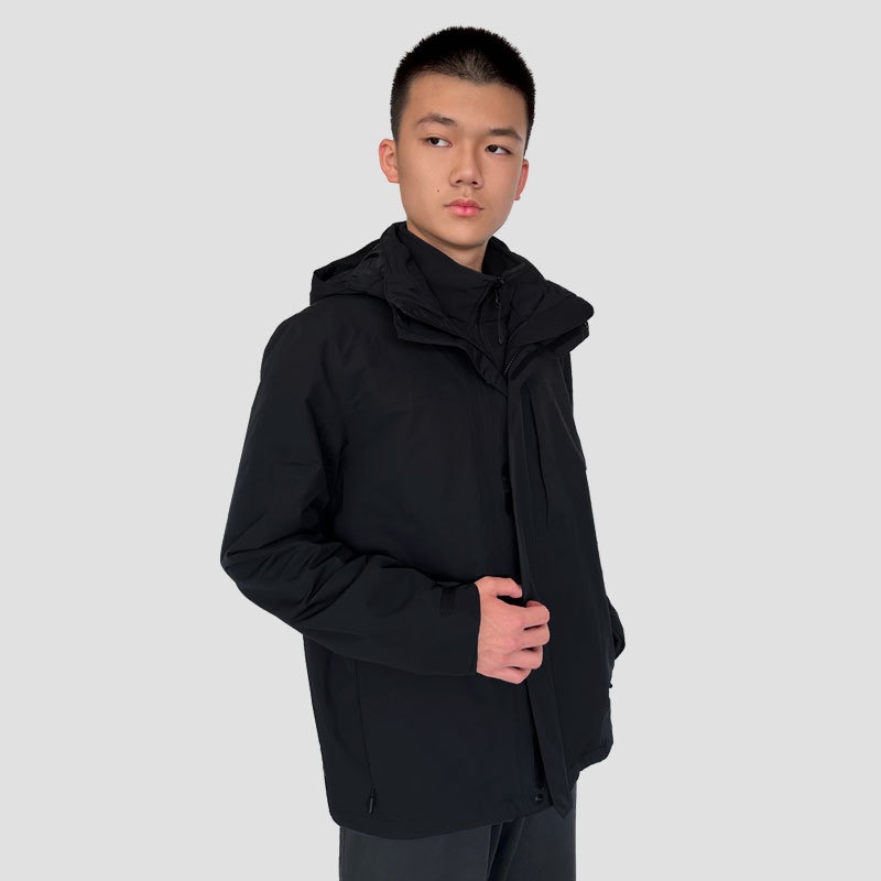 ActiveGo Langjia Same Style Autumn Winter Outdoor Jacket Three-in-One Men's Detachable Two-Piece Windproof Waterproof Coat_voghion.com