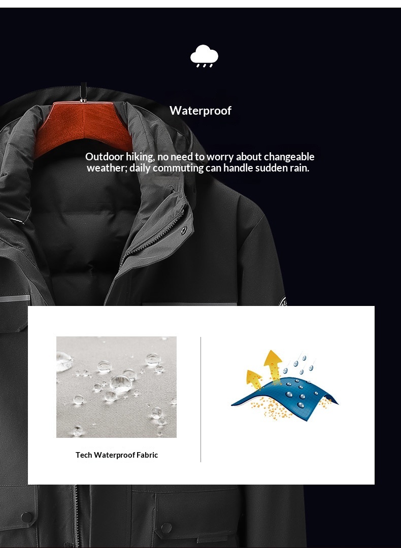 ActiveGo Men's With Down Liner, Women's Waterproof Hiking Jacket, 3-in-1 Softshell Jacket_voghion.com