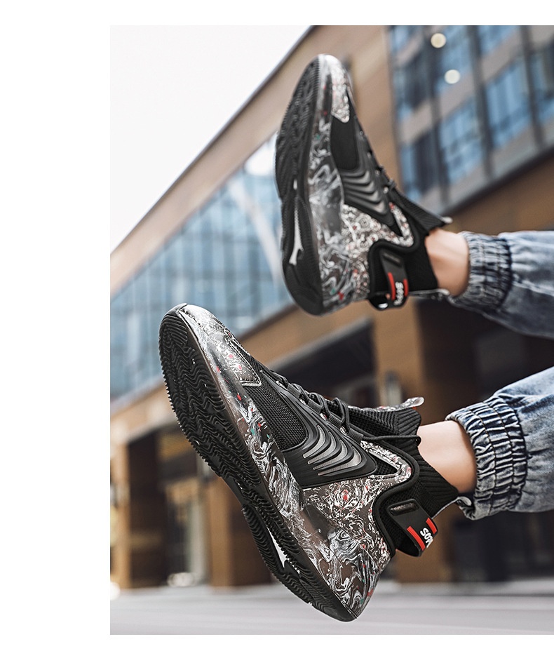 Glide Glide 2022 Autumn New Popcorn Sports Casual Breathable Men's Student Mesh Korean Style Trendy Cycling Shoes_voghion.com