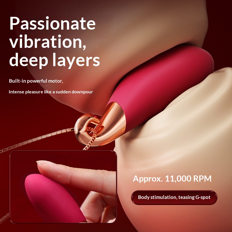 Eros Lab Dolphin Necklace Vibrator Female Masturbator Vibrating Egg Strong Vibration Non-Insertable Wearable Rose Sex Toy_voghion.com